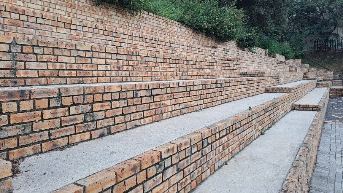Completed brick retaining walls by CH Project Management
